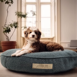 hyggelig designer bed bouclé dark grey