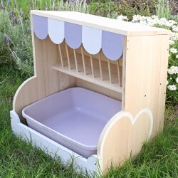 Strandkörbchen taubenblau