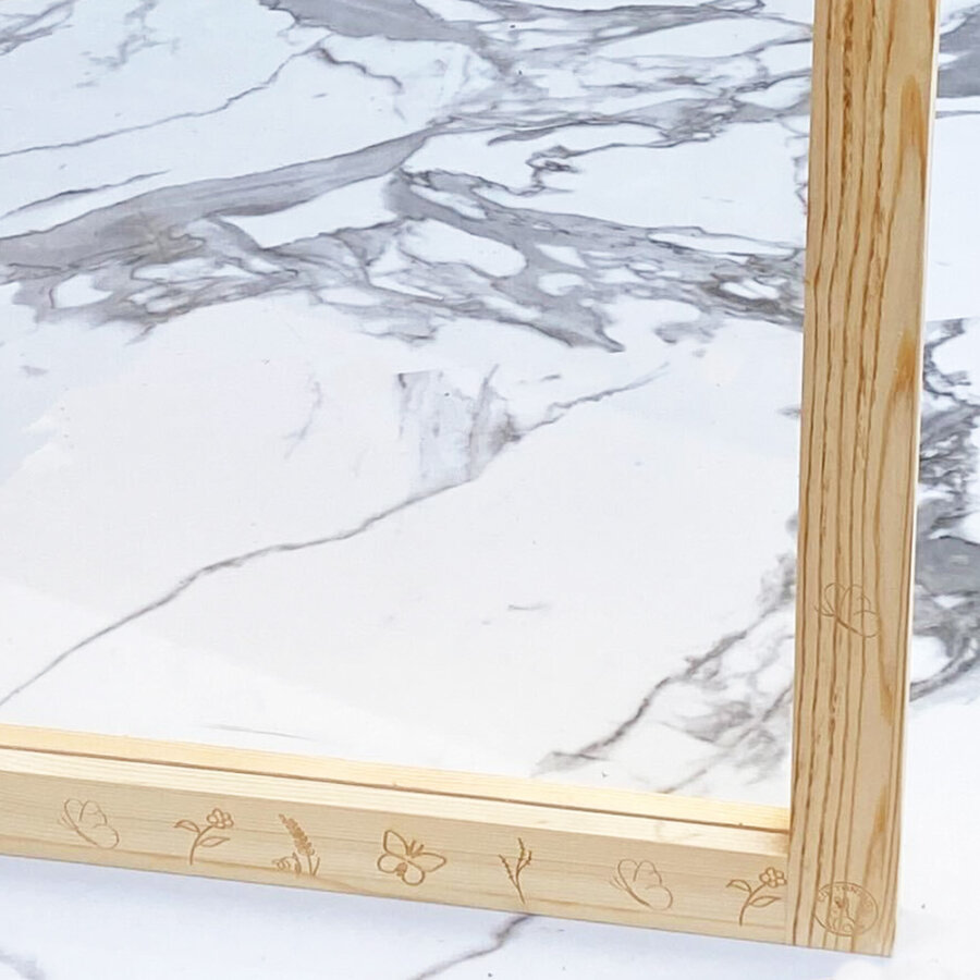 Holzgehege Plexiglas natur