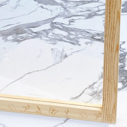 Holzgehege Plexiglas natur