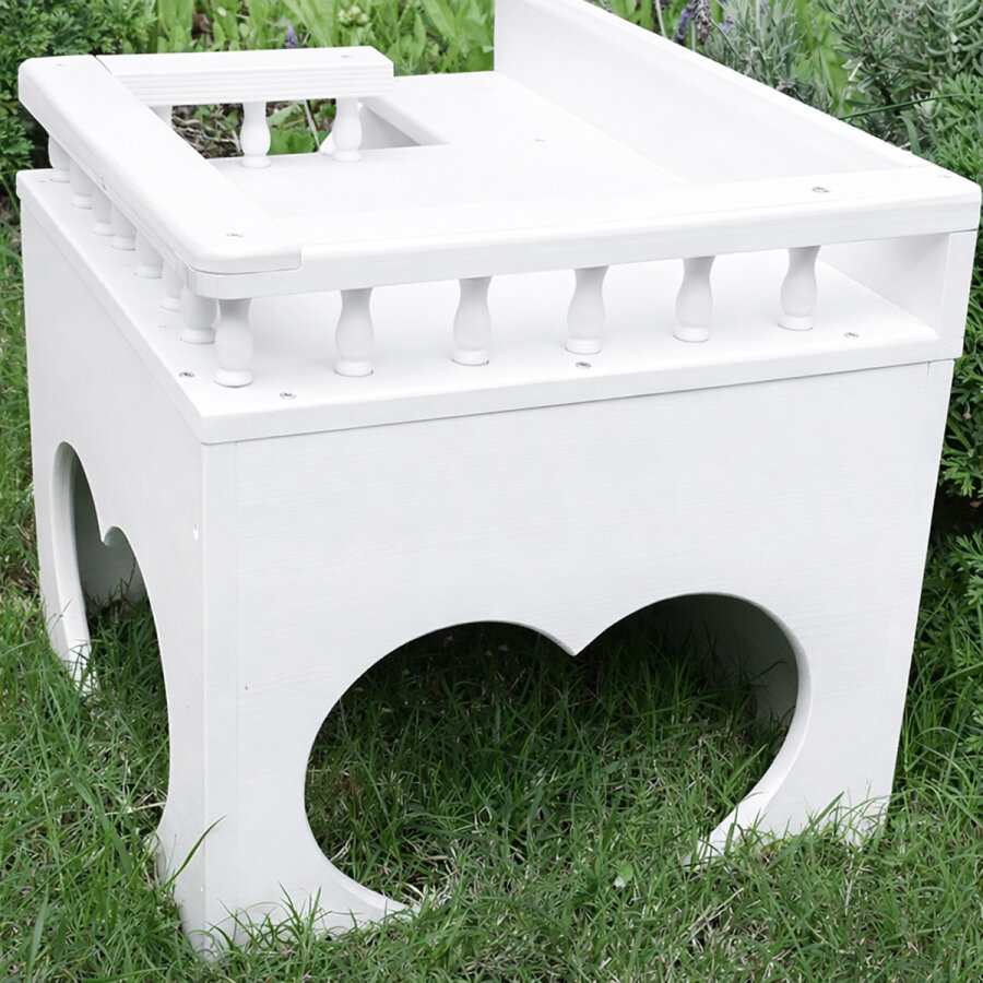 Terrassenhaus "bunny heart" weiss