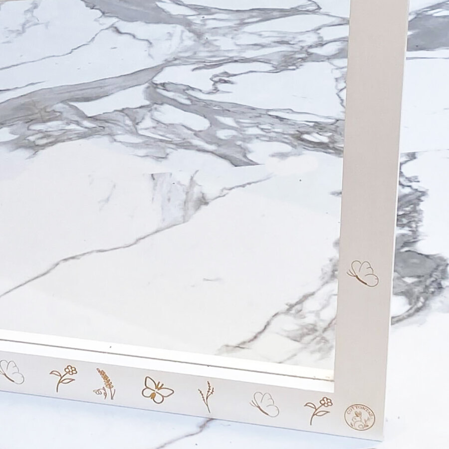 Holzgehege Plexiglas weiss